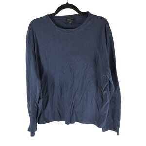 Banana Republic Mens Luxe Touch Performance T Shirt Long Sleeve Navy Blue L
